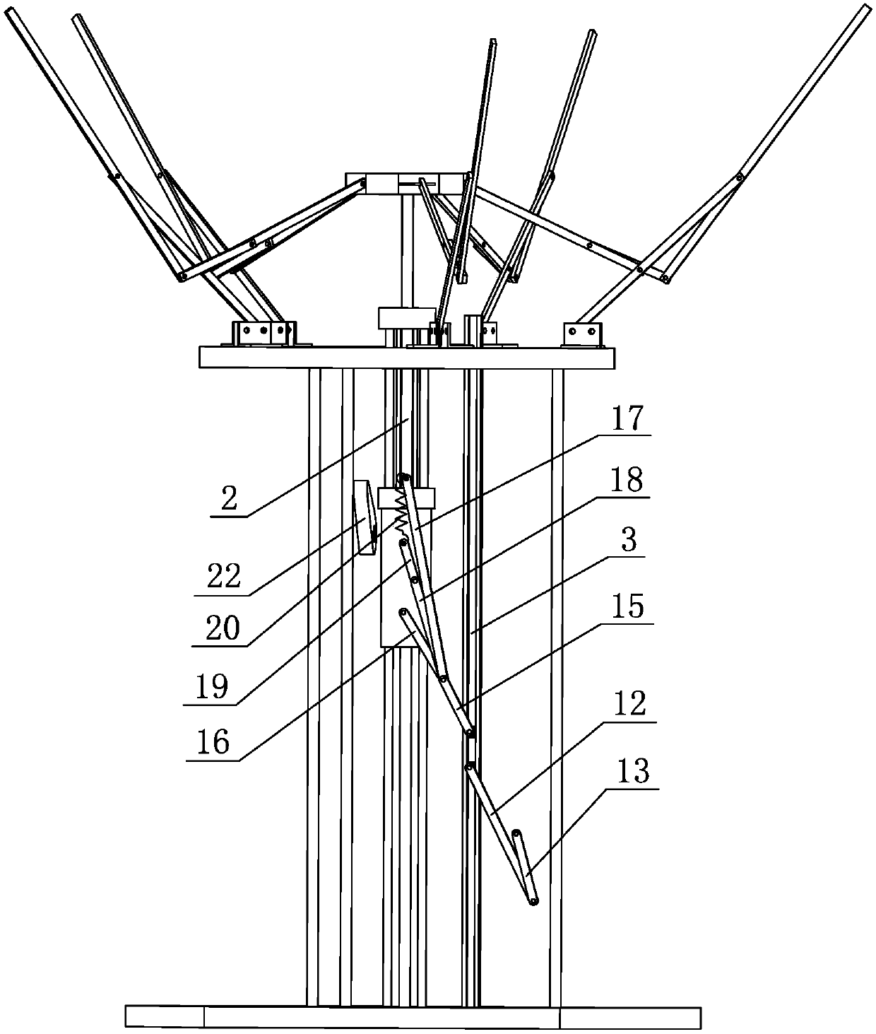 Mechanical principle demonstration teaching tool of opening and closing type