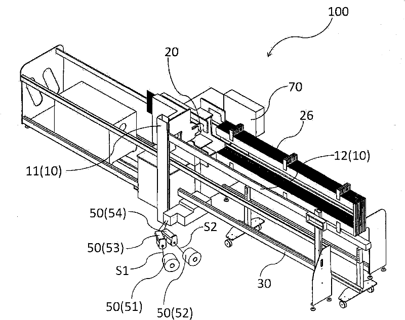 Warp self-threading device and method thereof