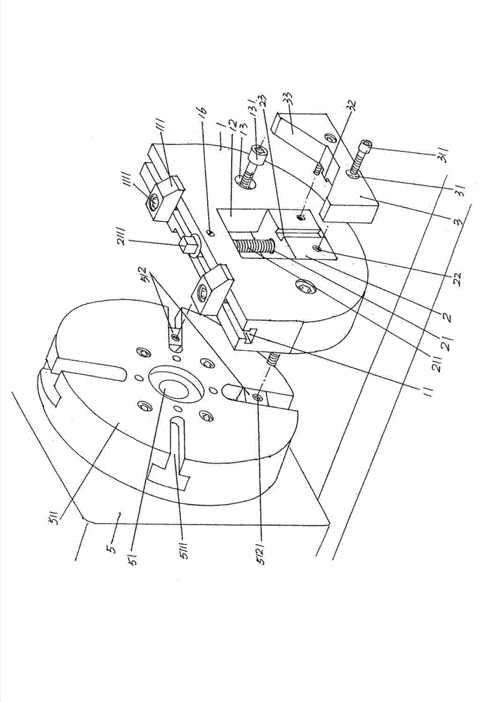 Work fixture for glass mould machining