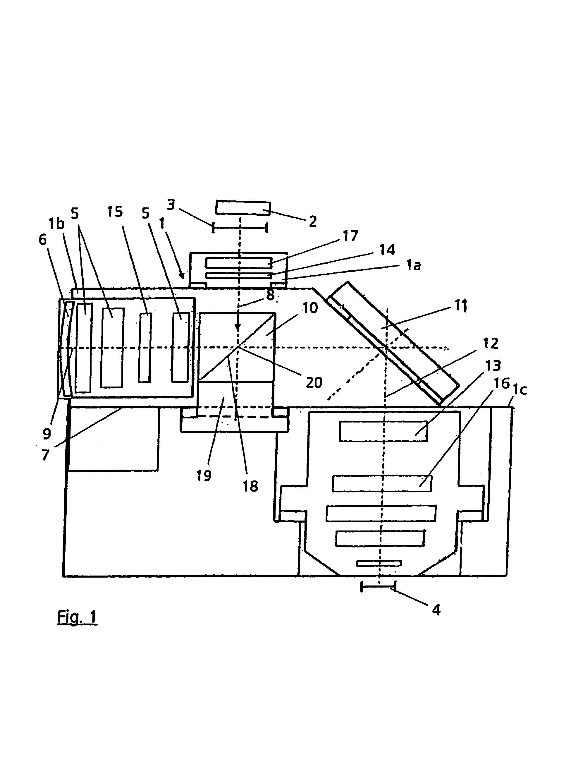 Device for holding a beam splitter element