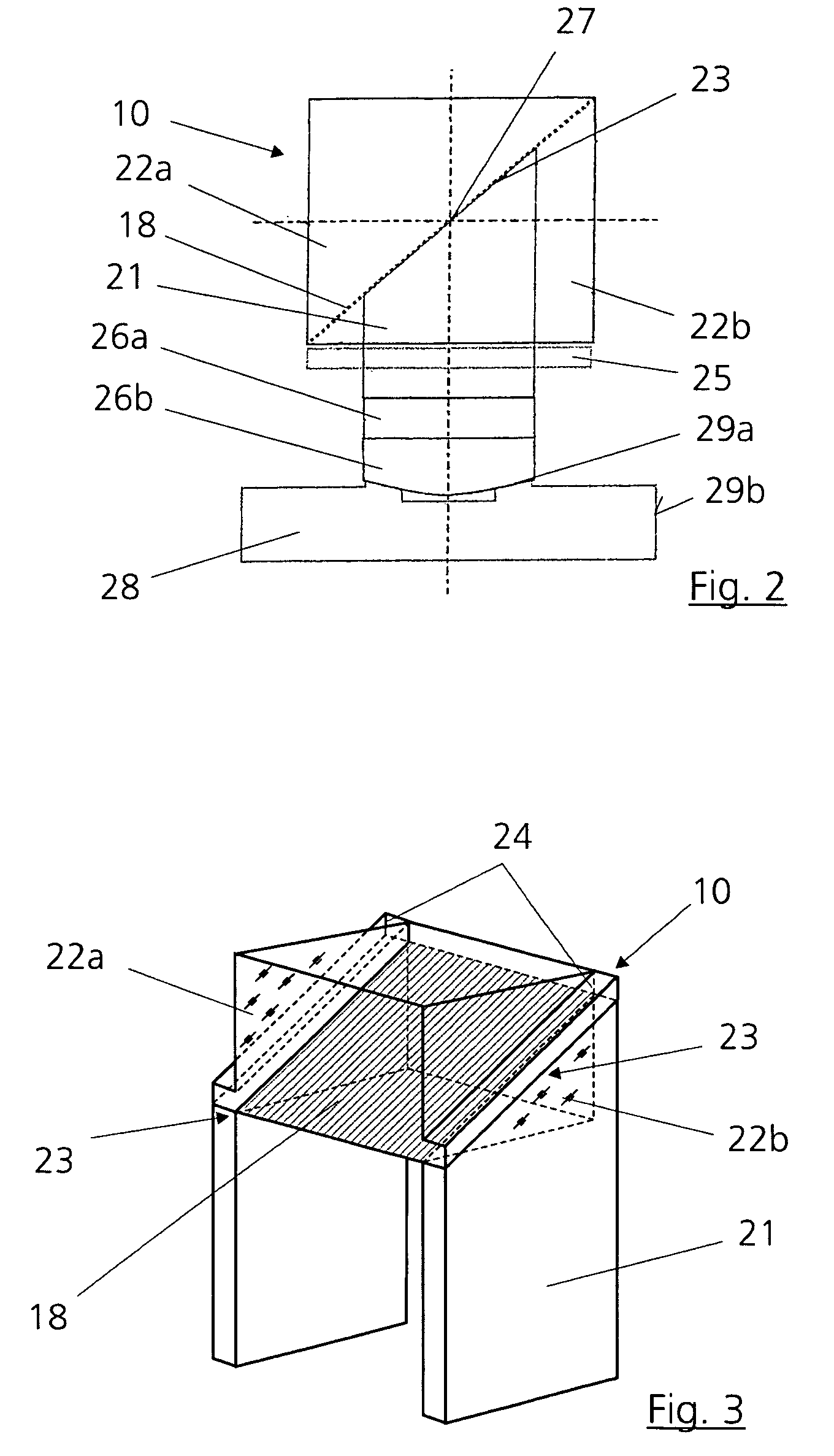 Device for holding a beam splitter element