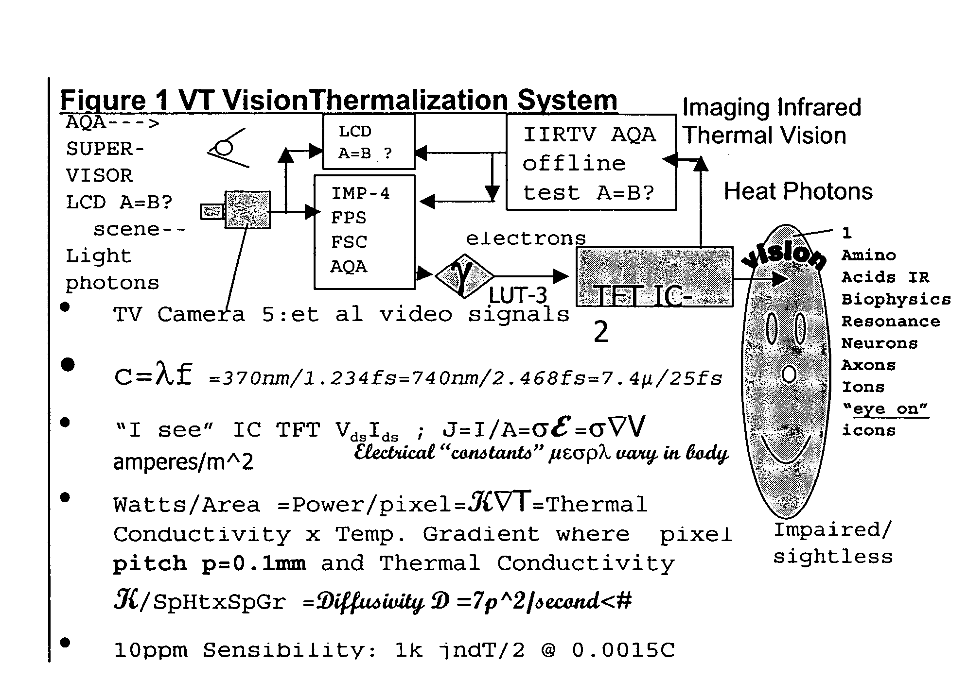 Vision thermalization for sightless & visually impaired