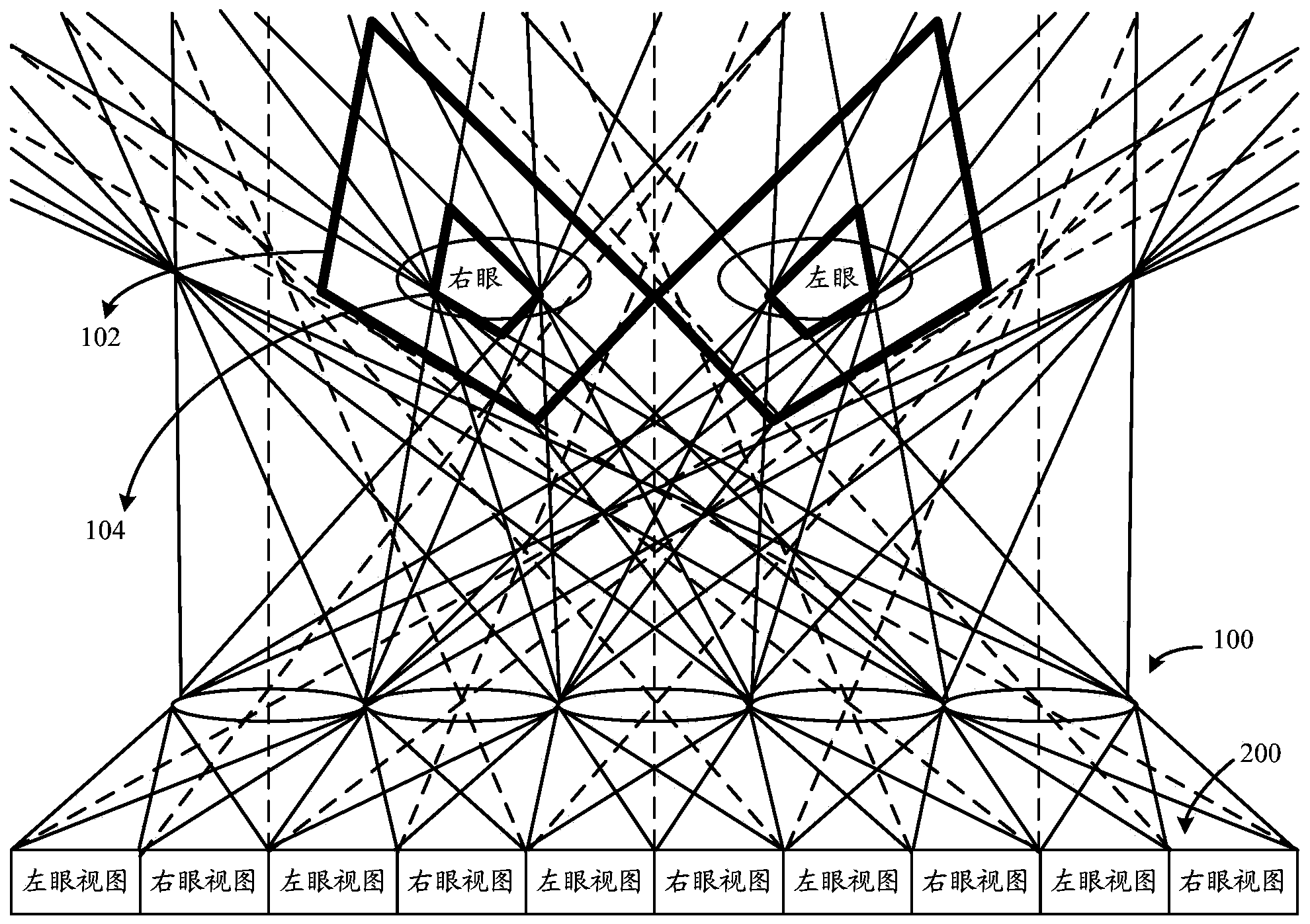 Three-dimensional display method and device