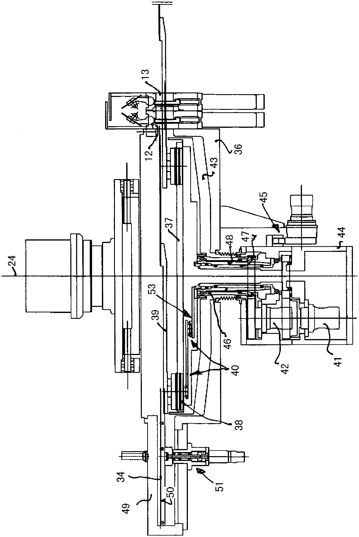 Processing system having a polar structure for planar substrates