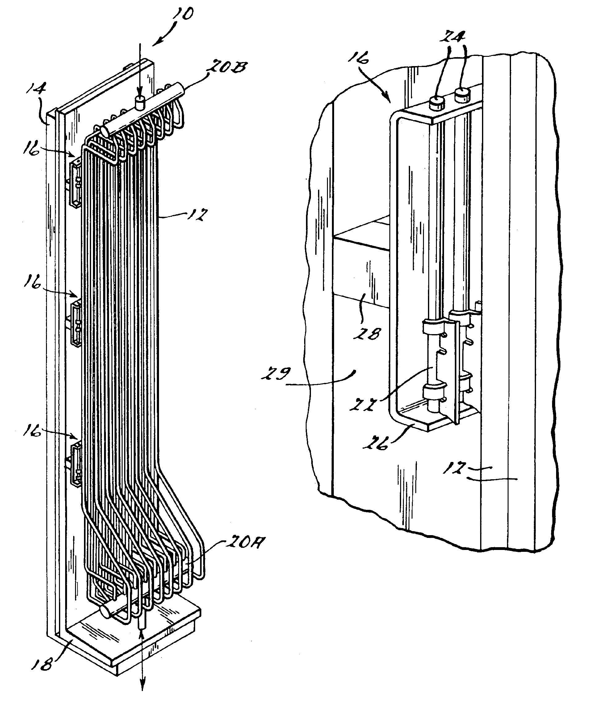 Bottom supported solar receiver panel apparatus and method