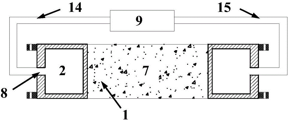 Sectional type ring direction temperature control unsaturated soil column testing apparatus