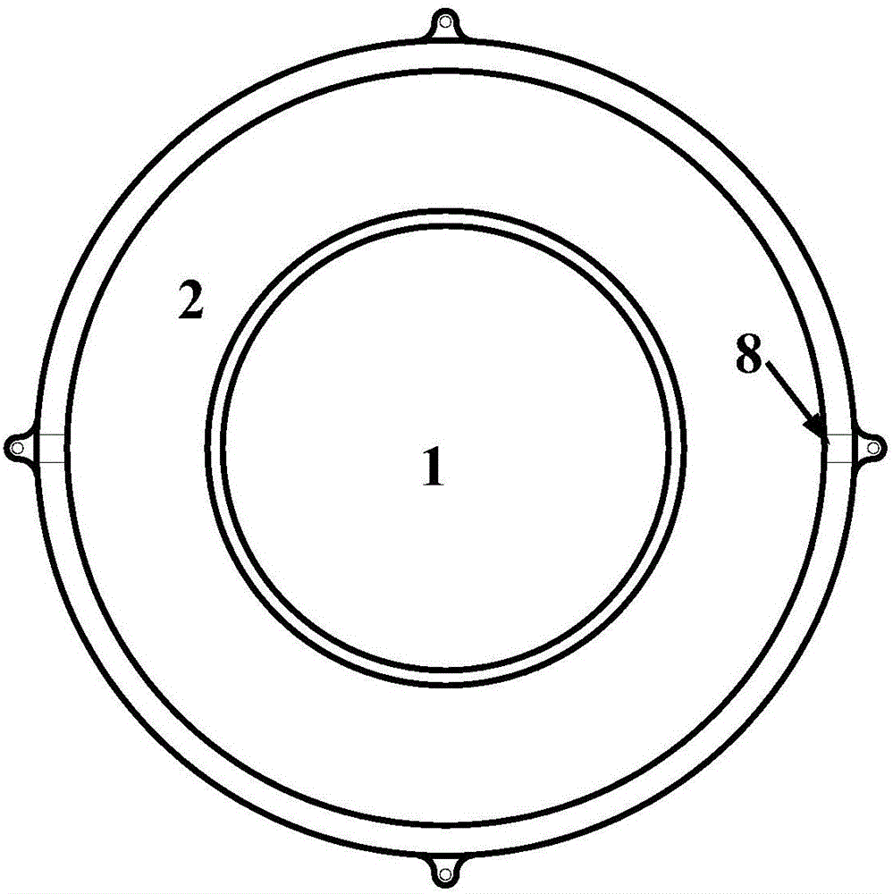 Sectional type ring direction temperature control unsaturated soil column testing apparatus