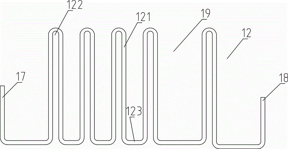 Waste heat coil of heating furnace