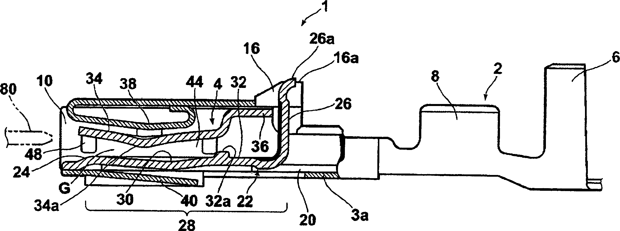 Negative terminal and electric connector using the same negative terminal