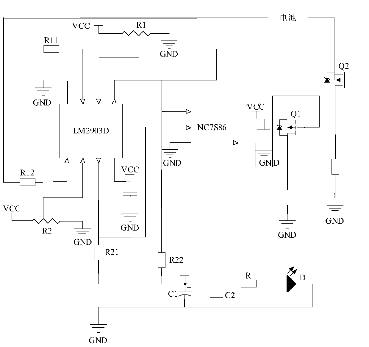 Battery discharging method, circuit and system