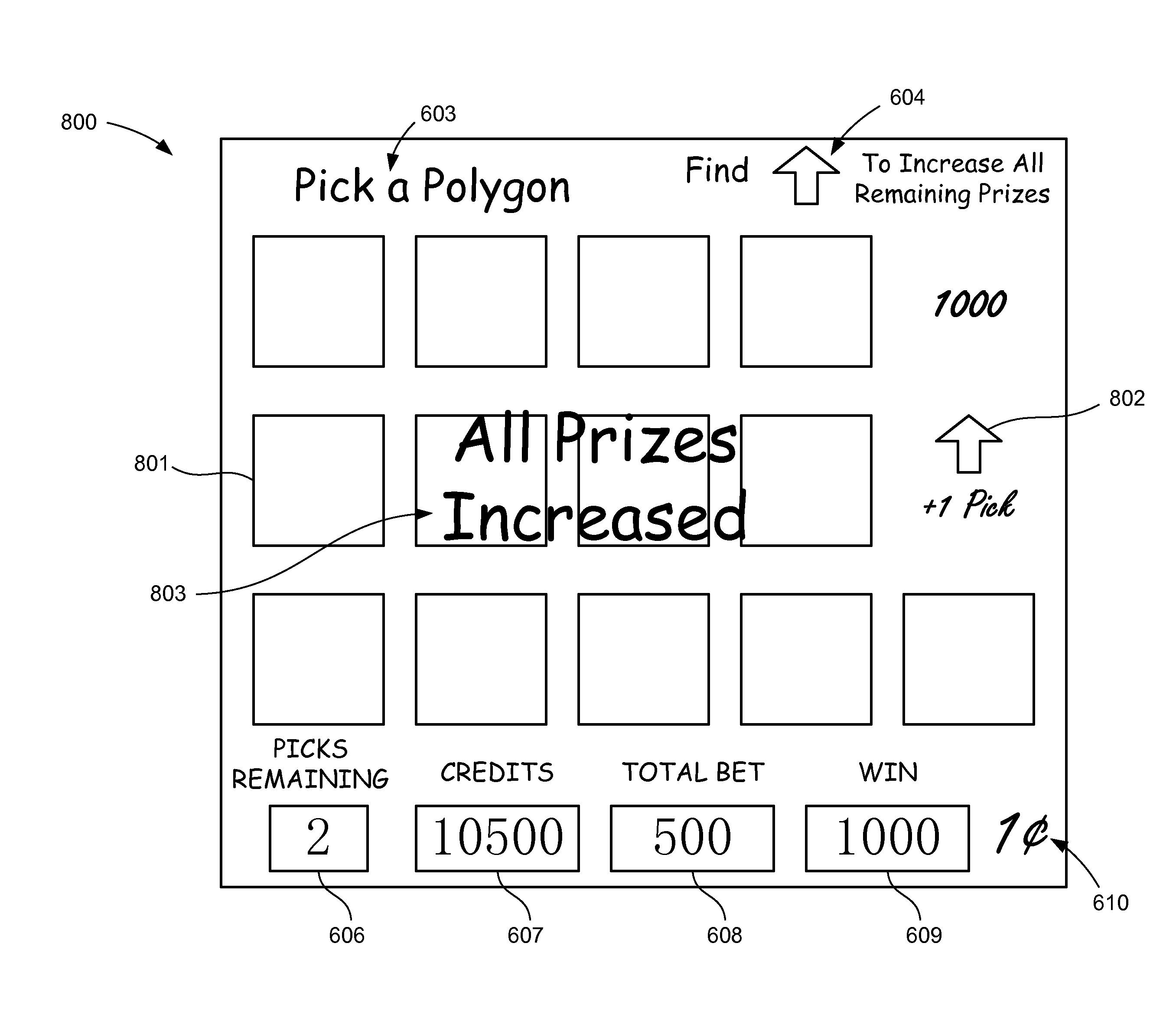 Method, apparatus, and program product providing a player selection wagering game with escalating prizes