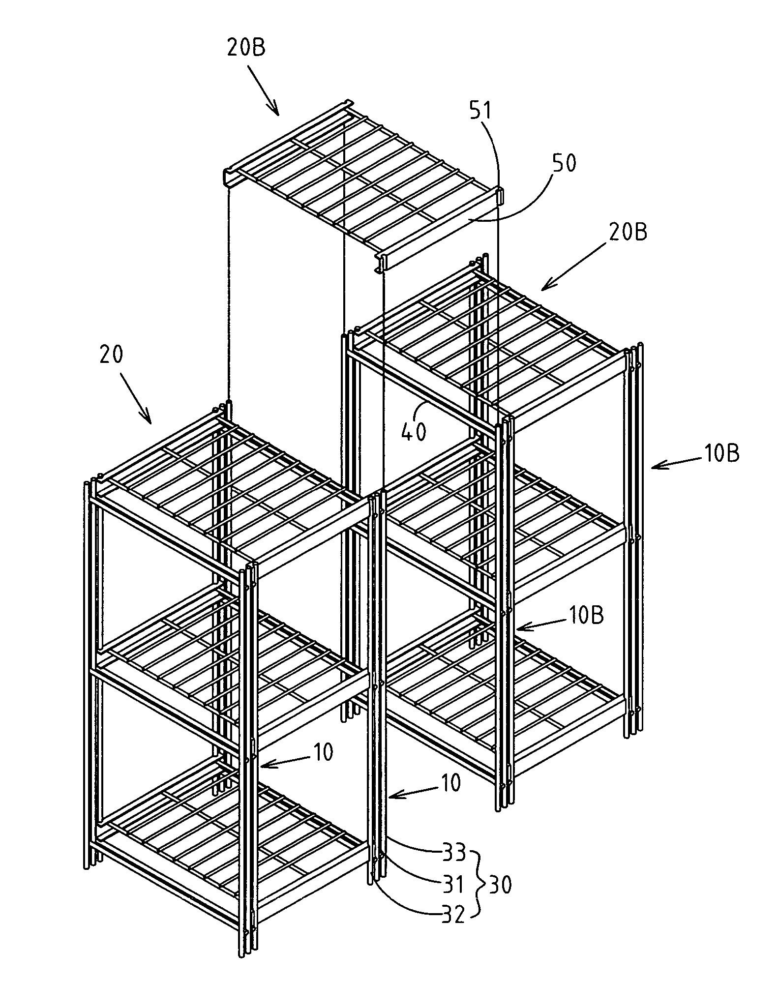 Assembled shelf