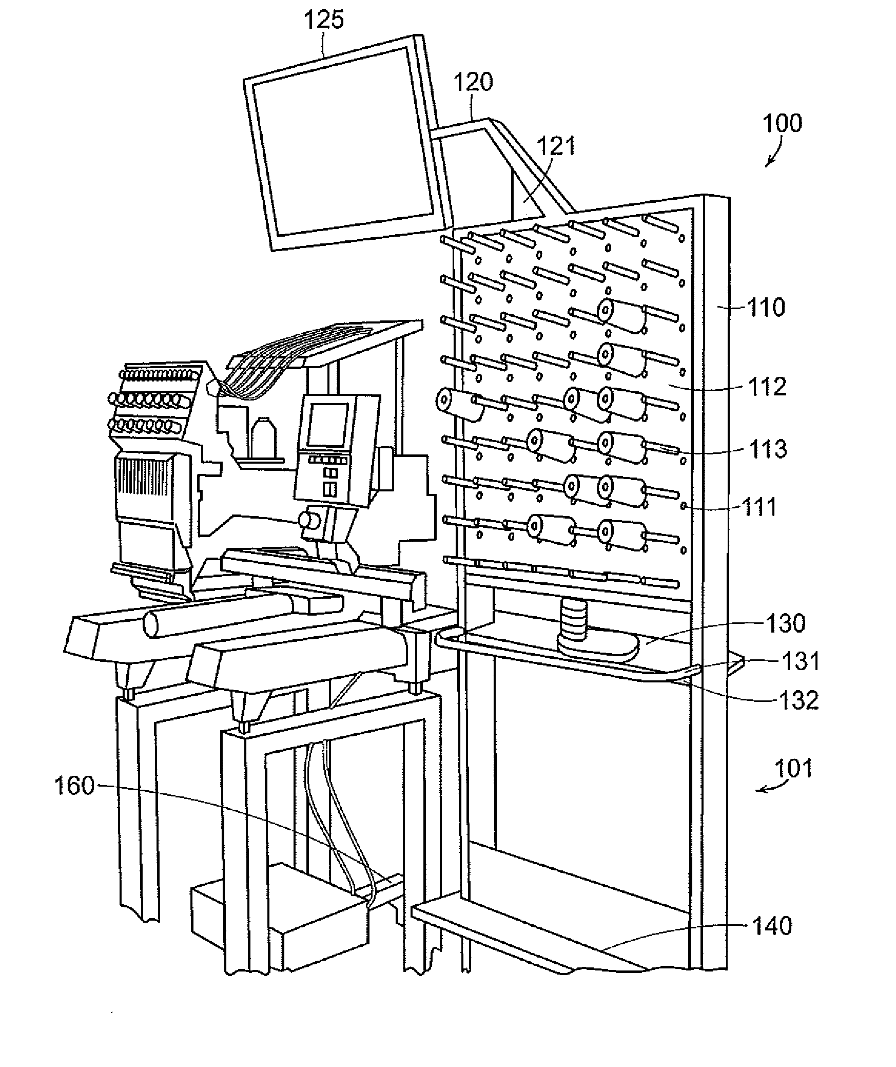 Embroidery workstation utility cart