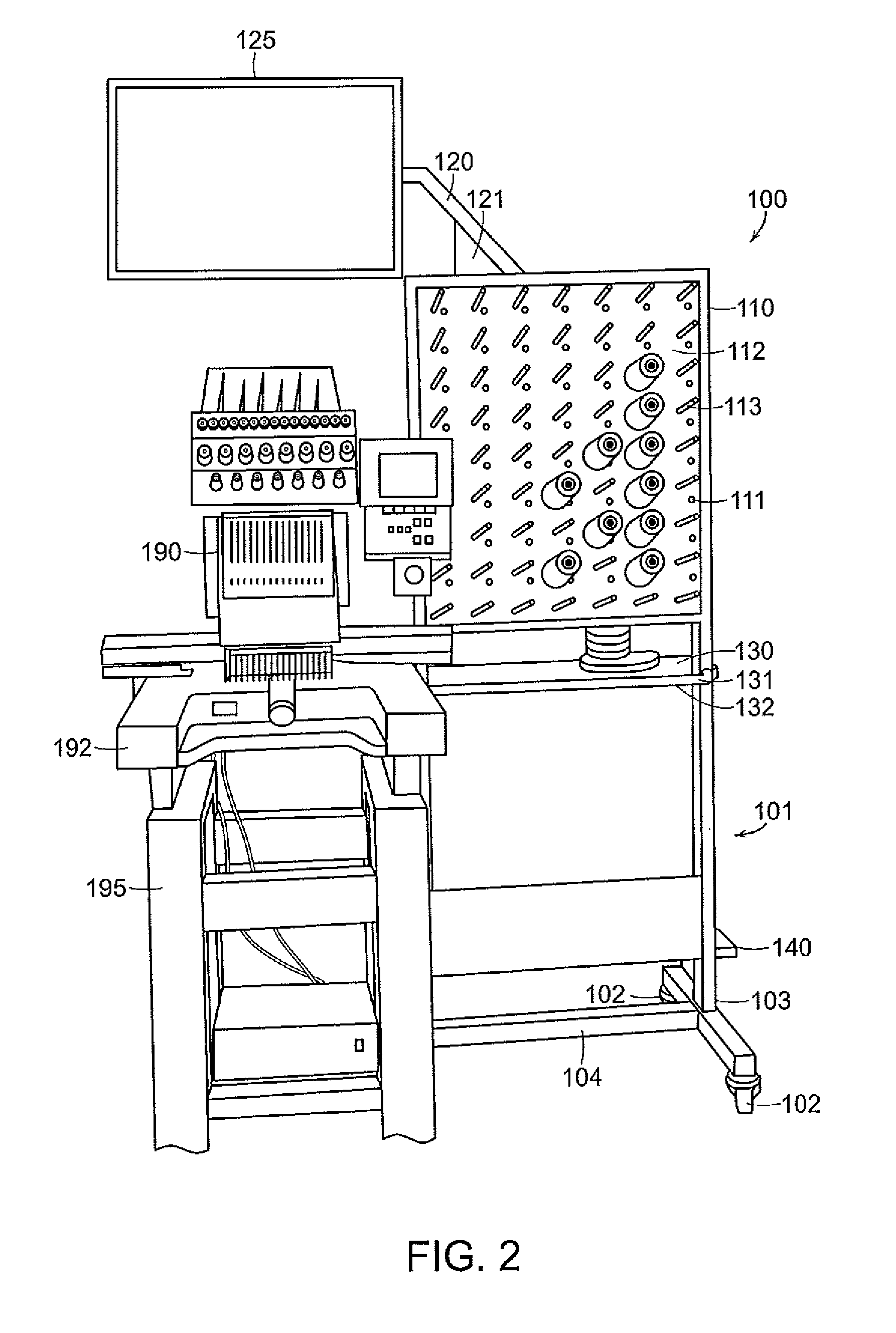 Embroidery workstation utility cart