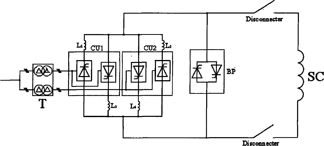 Novel circuit topological structure of high-power four-quadrant rectifier