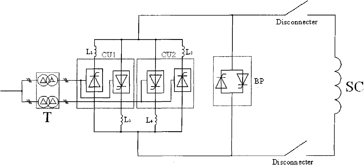 Novel circuit topological structure of high-power four-quadrant rectifier