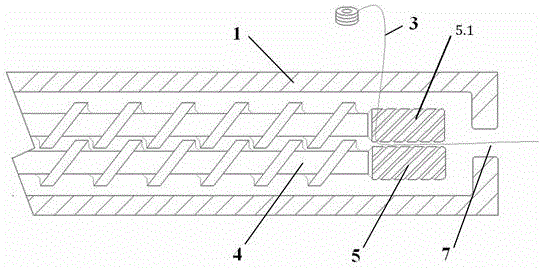 Continuous long glass fiber reinforced PBT composite material and preparation method thereof