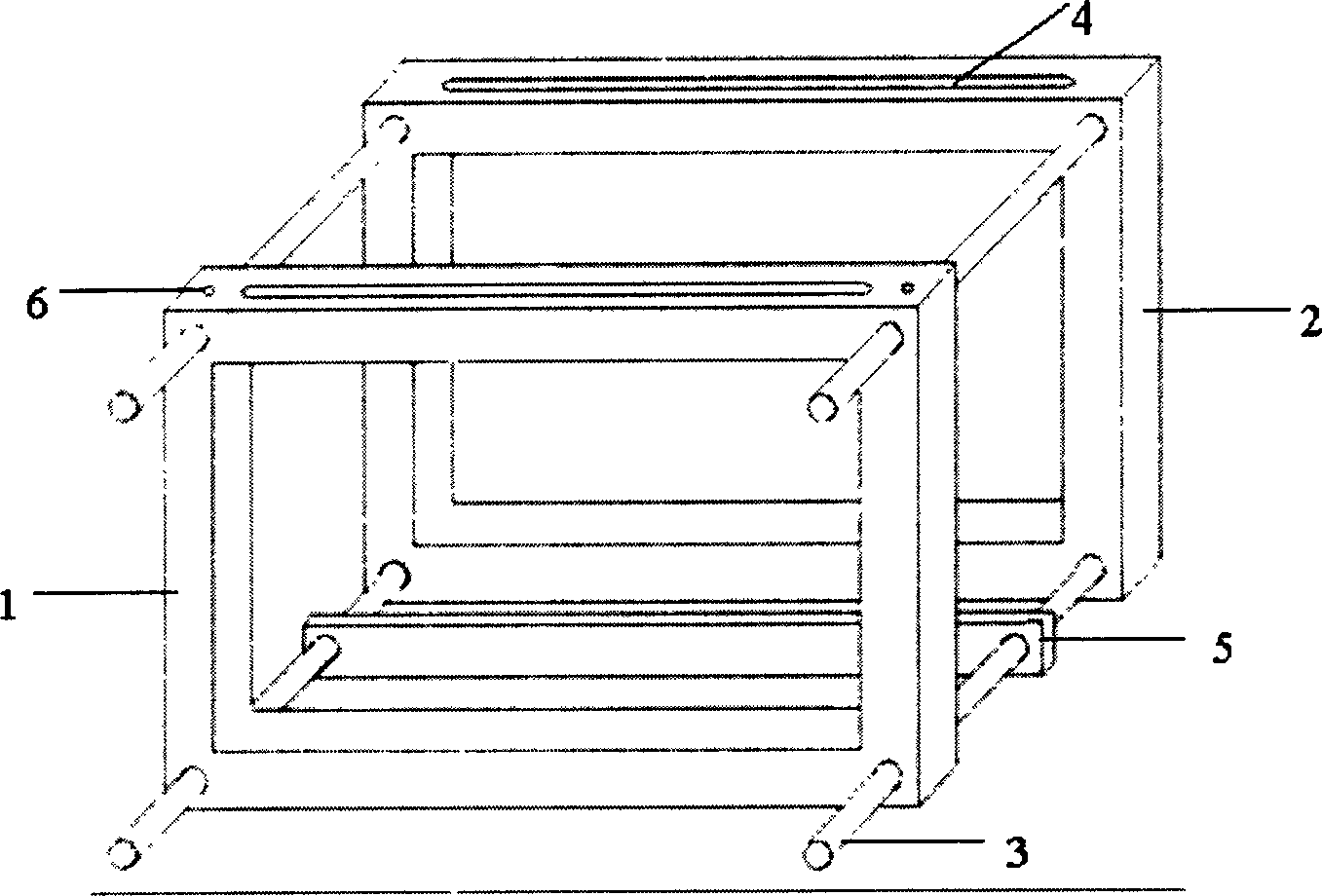 Universal fixture in use for supersound cleaning