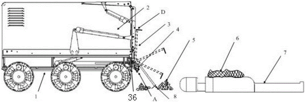 Multifunctional executive arm for rescue robot