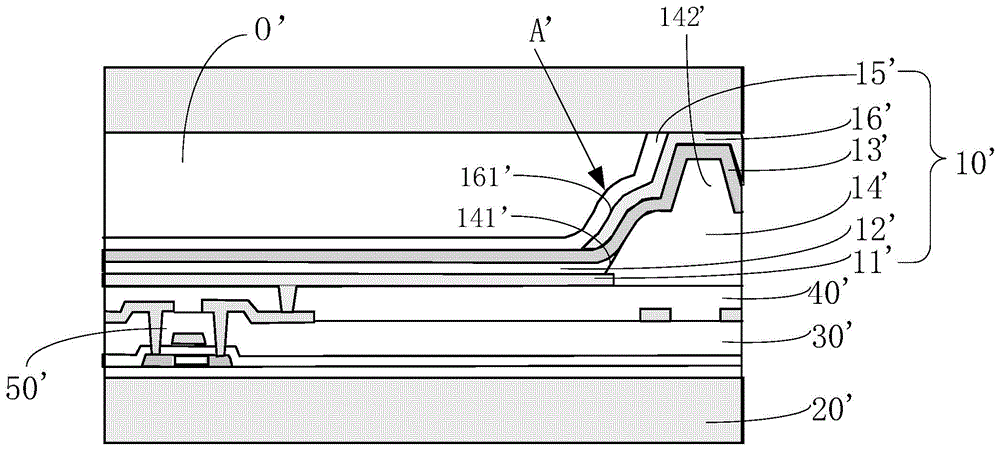 Organic light emitting structure, organic light emitting device possessing the structure and panel