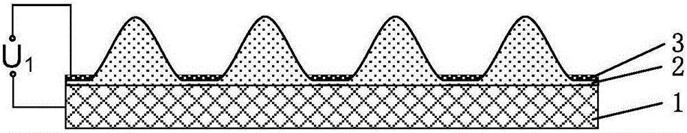 Variable-focus micro lens array structure based on electric actuation and preparation process thereof