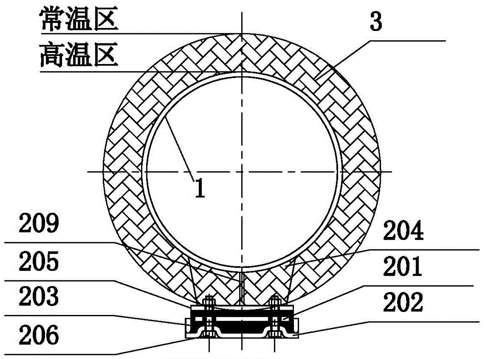 Flat heat insulation and energy saving pipe support