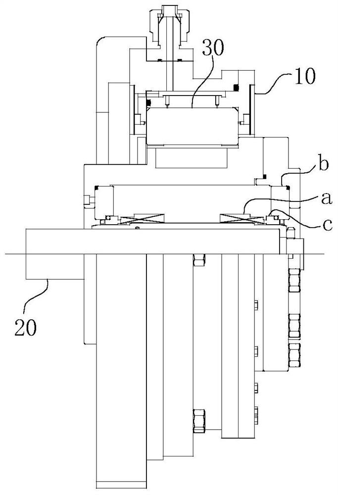 A device for measuring frictional torque of dynamic sealing contact surface