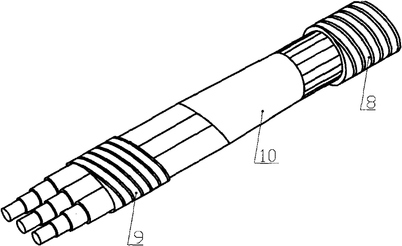 Circular-flat integrated cable for electric submersible pump