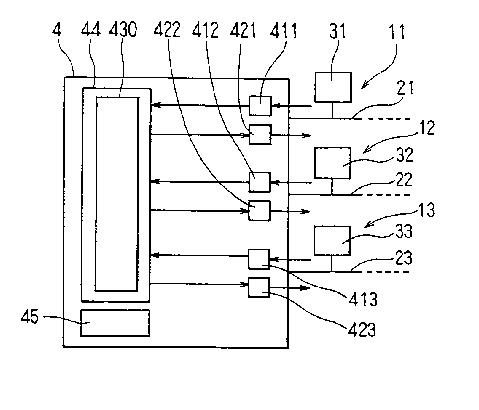 Data repeater and multiplex communication system using the same