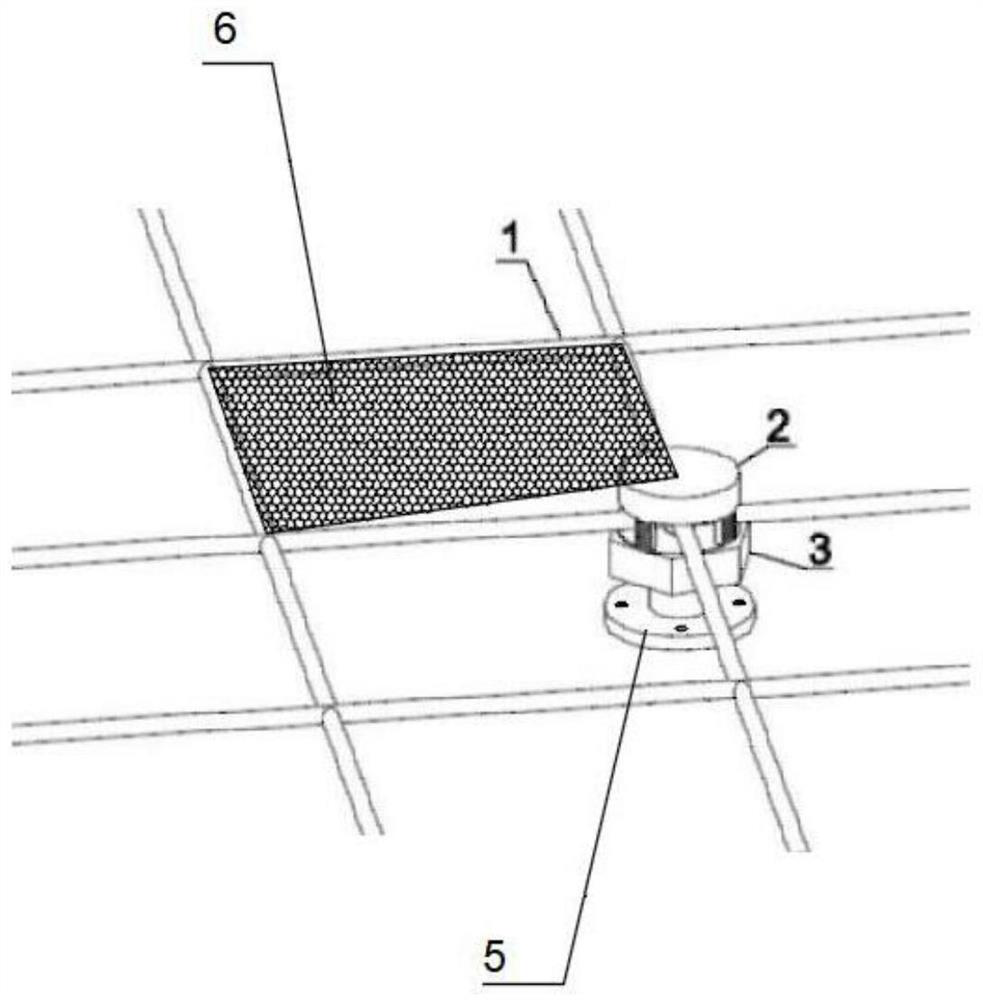 Stand column and steel wire mesh tough connecting structure for high-energy-level impact protection