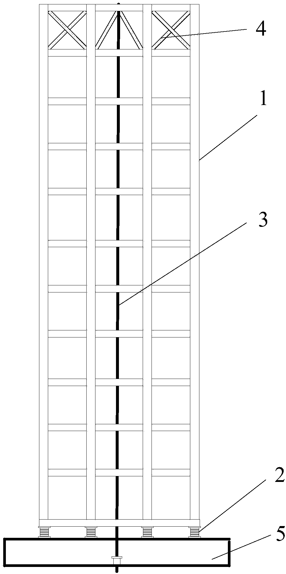 Self-resetting shock insulation structure system capable of preventing shock insulation layer from being pulled