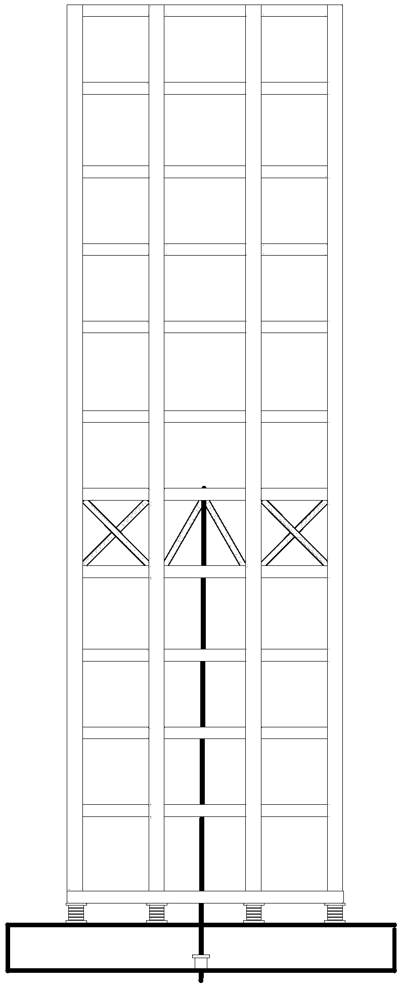 Self-resetting shock insulation structure system capable of preventing shock insulation layer from being pulled