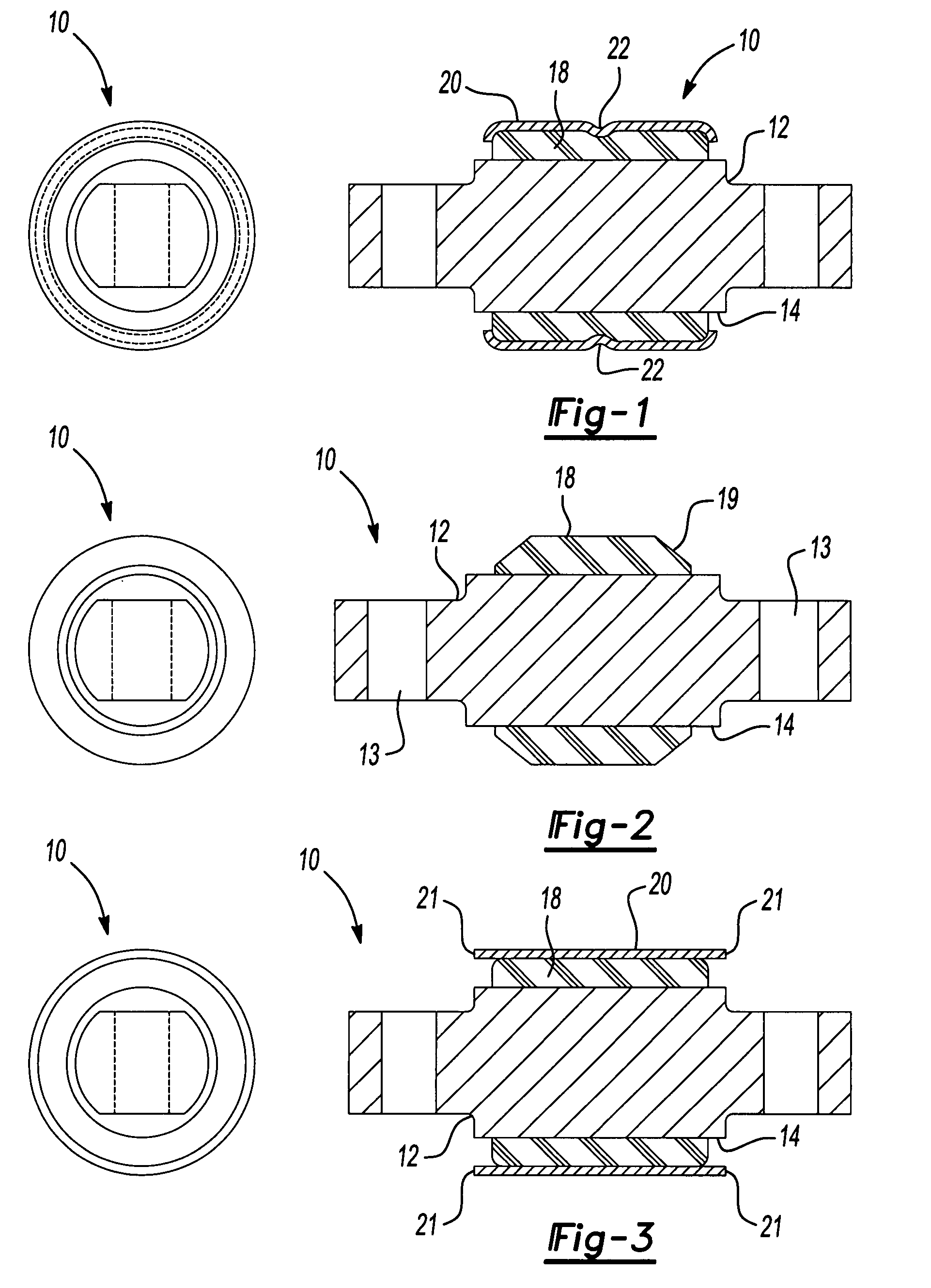 Increased axial rate and improved durability of an elastomeric bushing