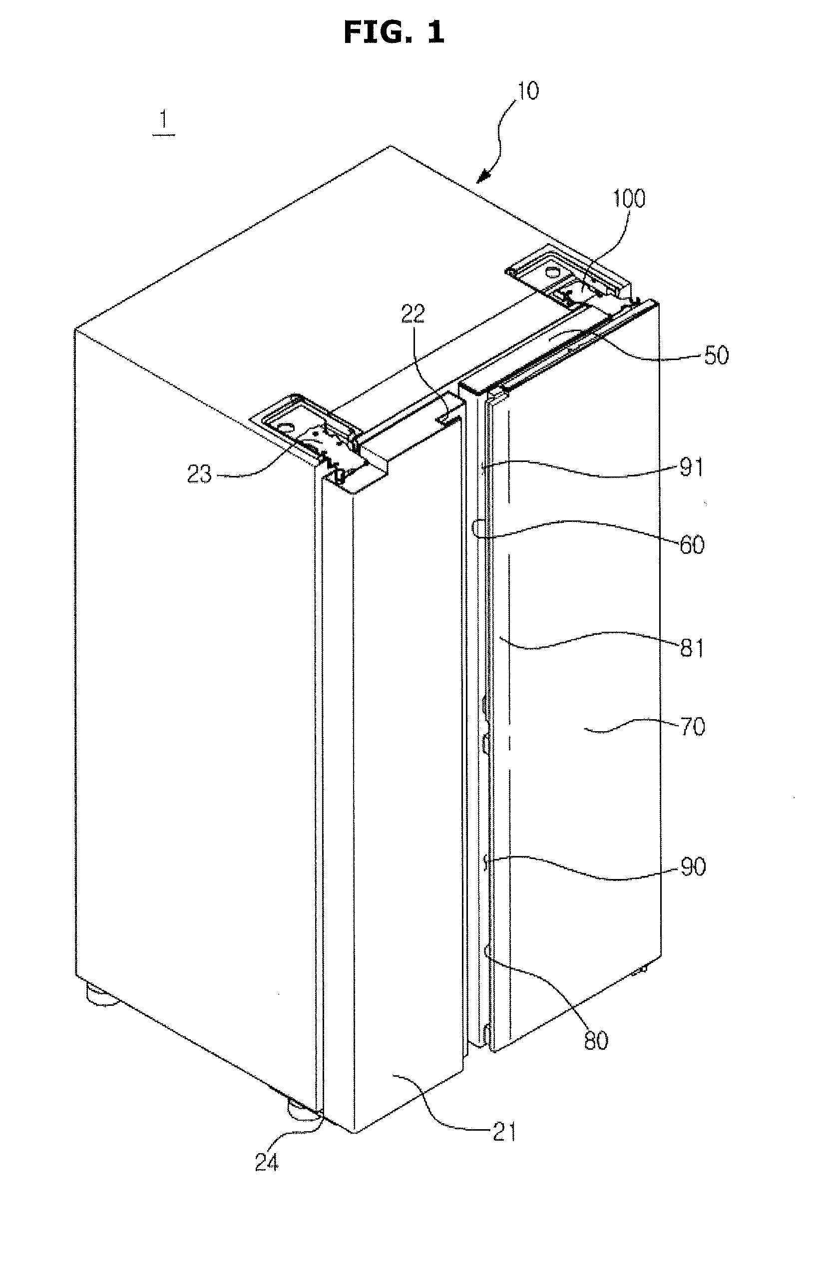 Refrigerator having double doors