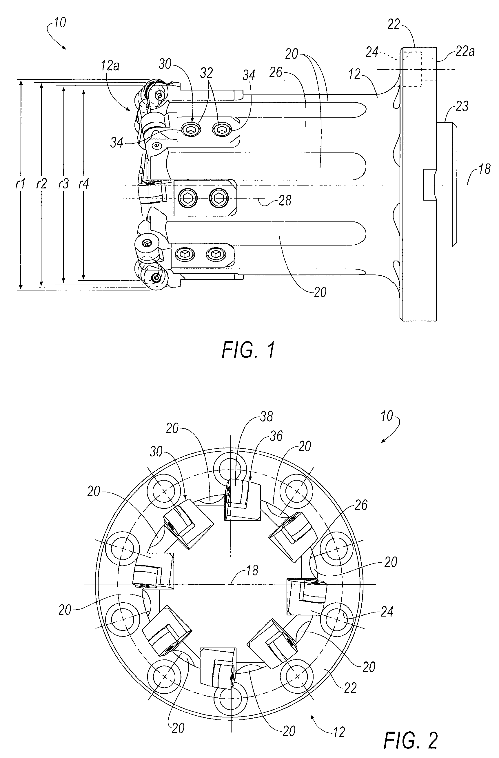 Multi-cartridge cutting tool and railway wheel boring assembly