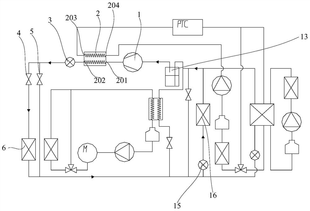 Vehicle thermal management system, control method thereof and new energy vehicle