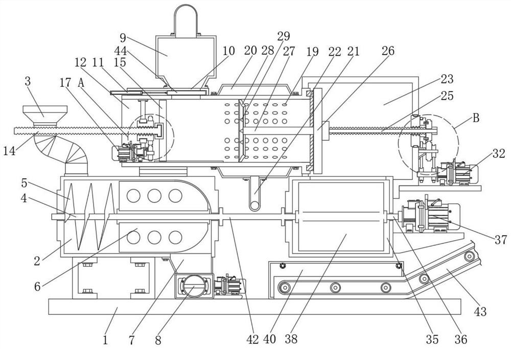 Coal gangue, ardealite and sludge ceramsite production equipment and production process thereof