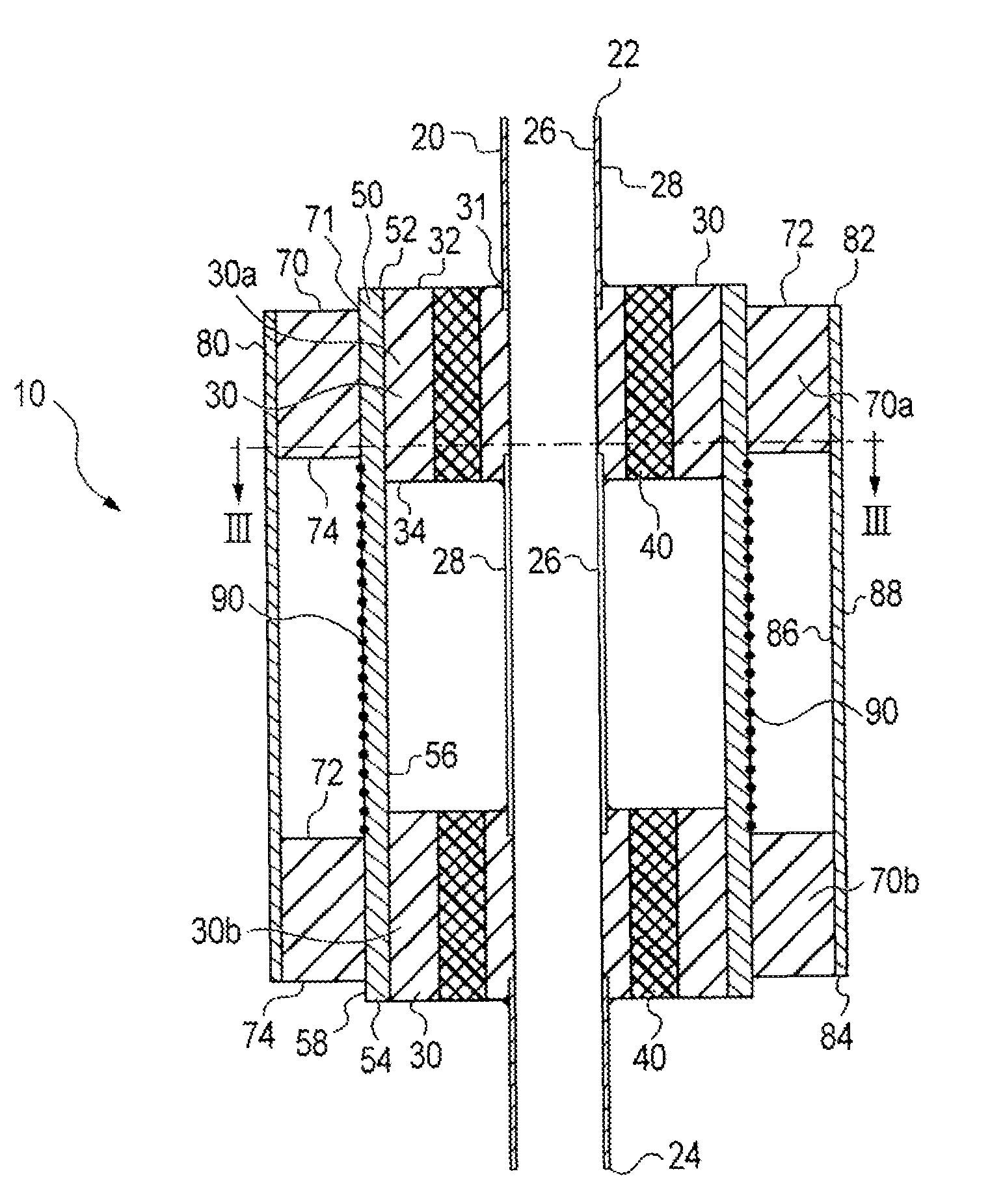 Recirculating temperature wave focusing chromatography