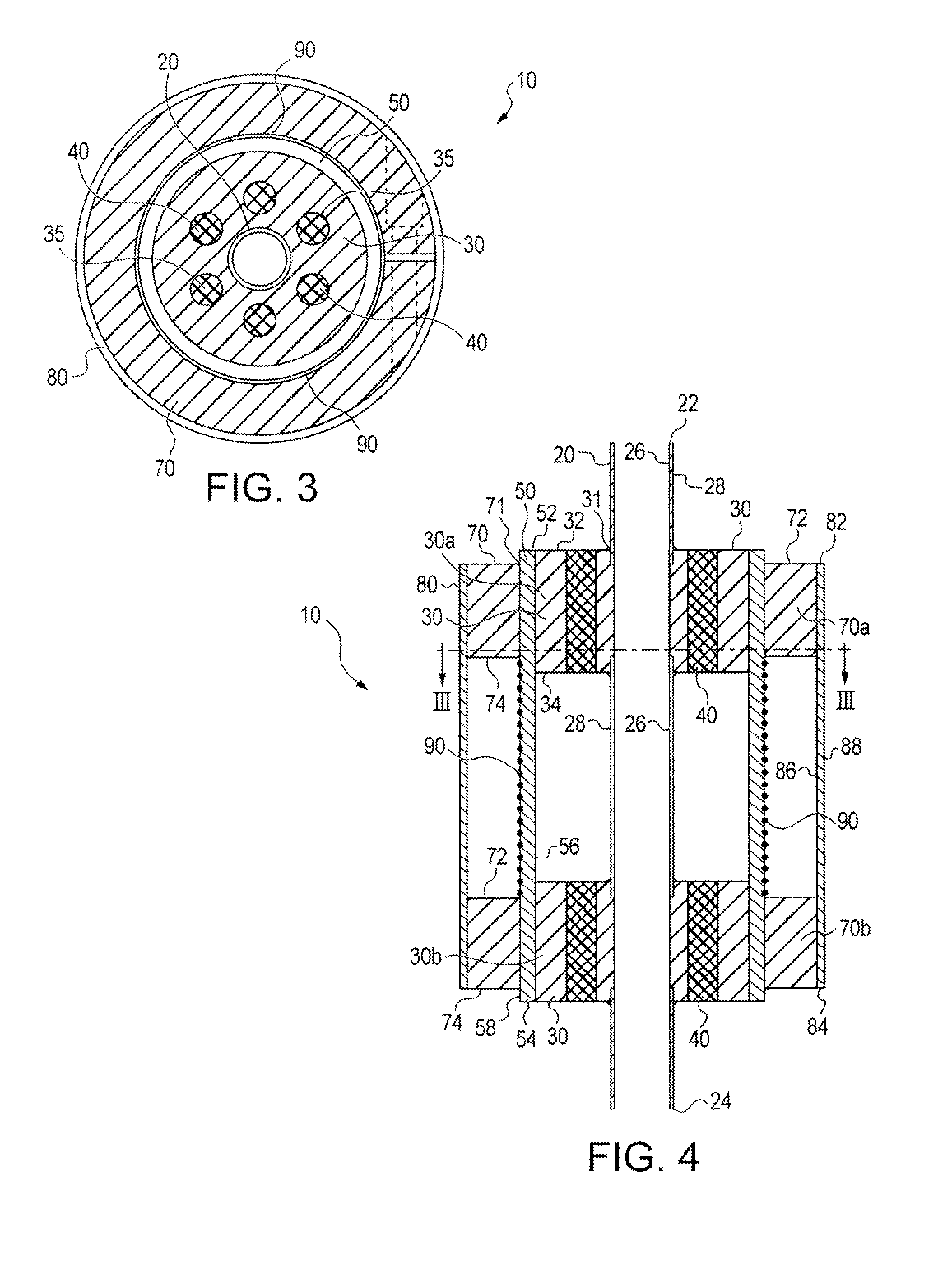 Recirculating temperature wave focusing chromatography