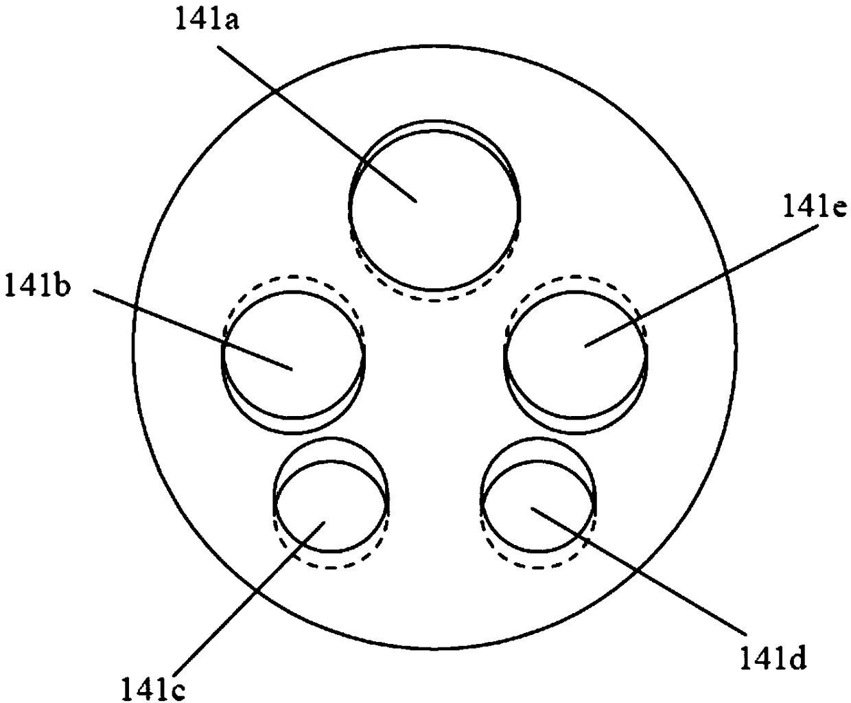 Combustion gas gun device, combustor and boiler