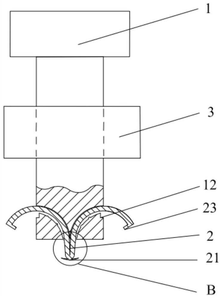 Cotter pin bolt and connection assembly