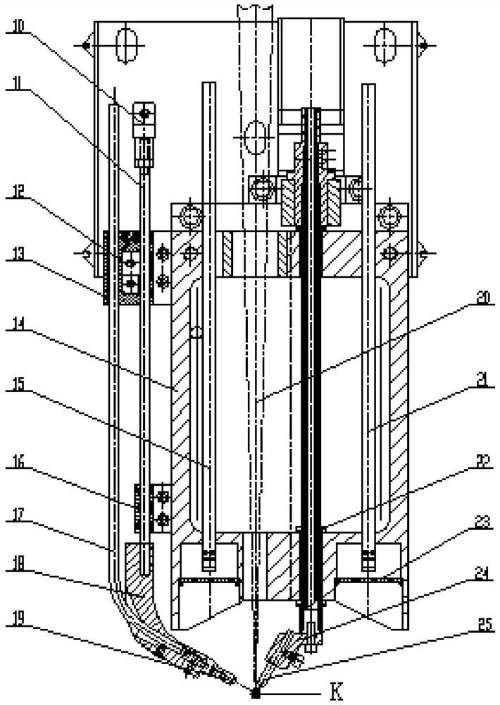 Narrow-gap laser-TIG electric arc composite welding device and welding method