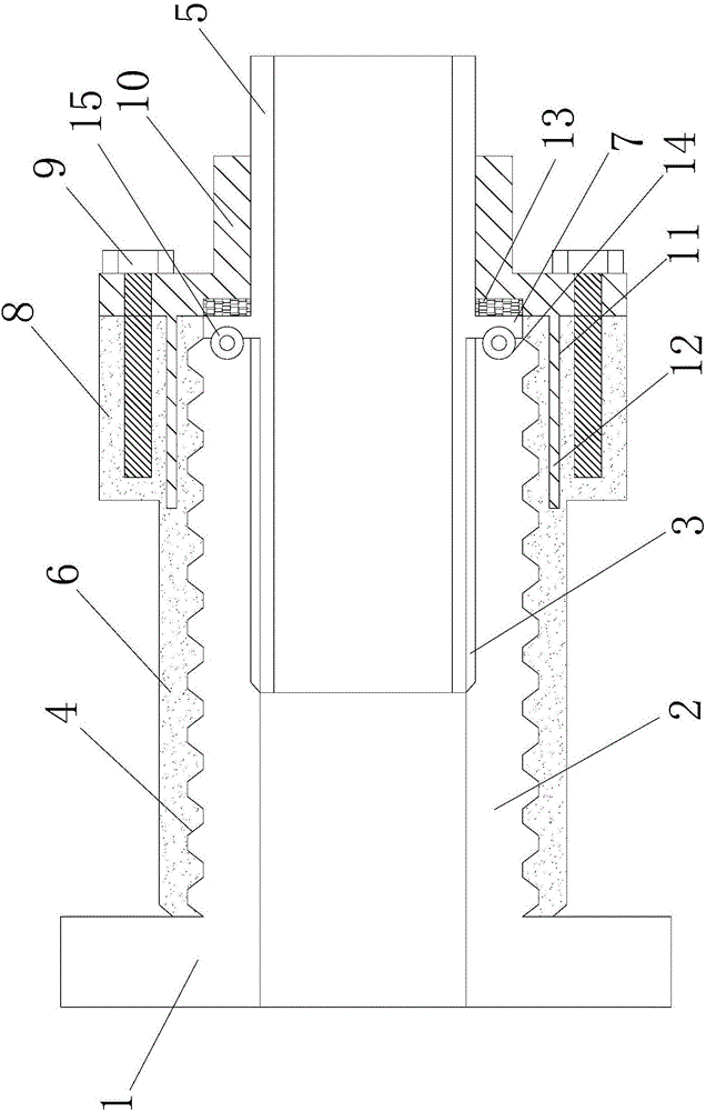 Connection structure for water collection tank and water collection pipe