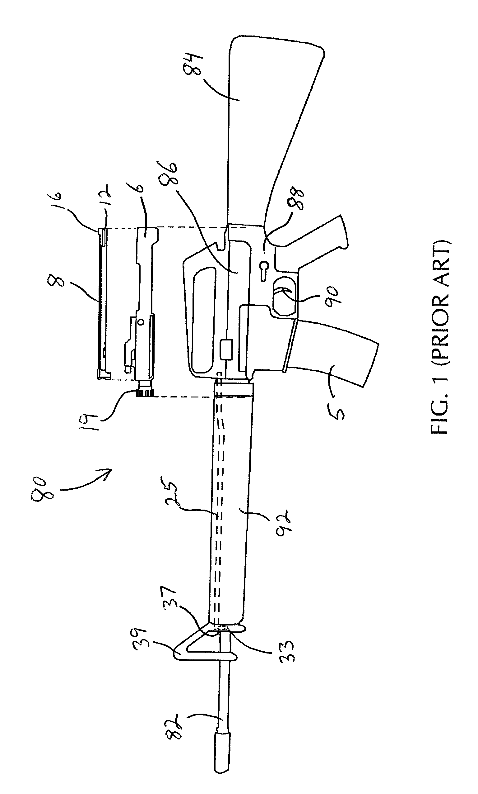 Side offset charging handle