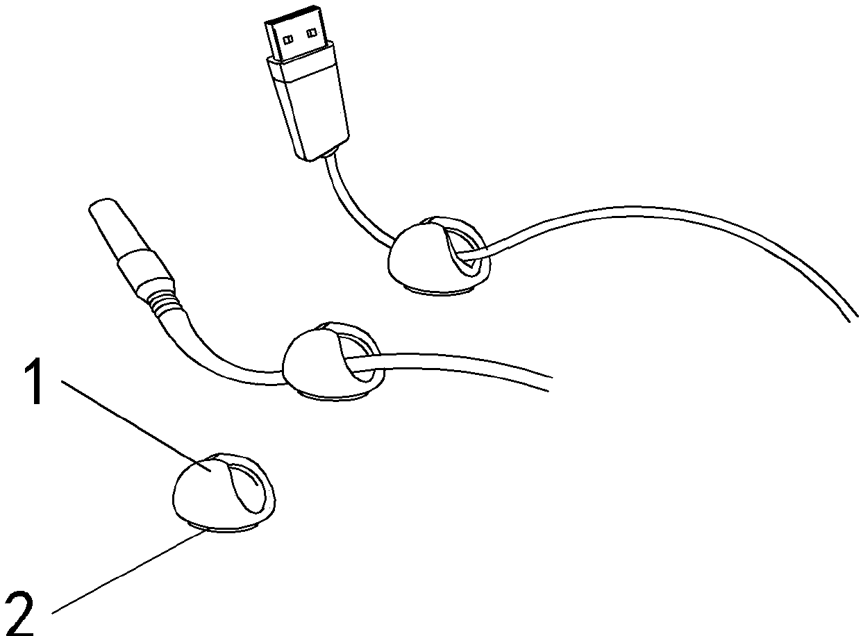 Cable clamp with sucker