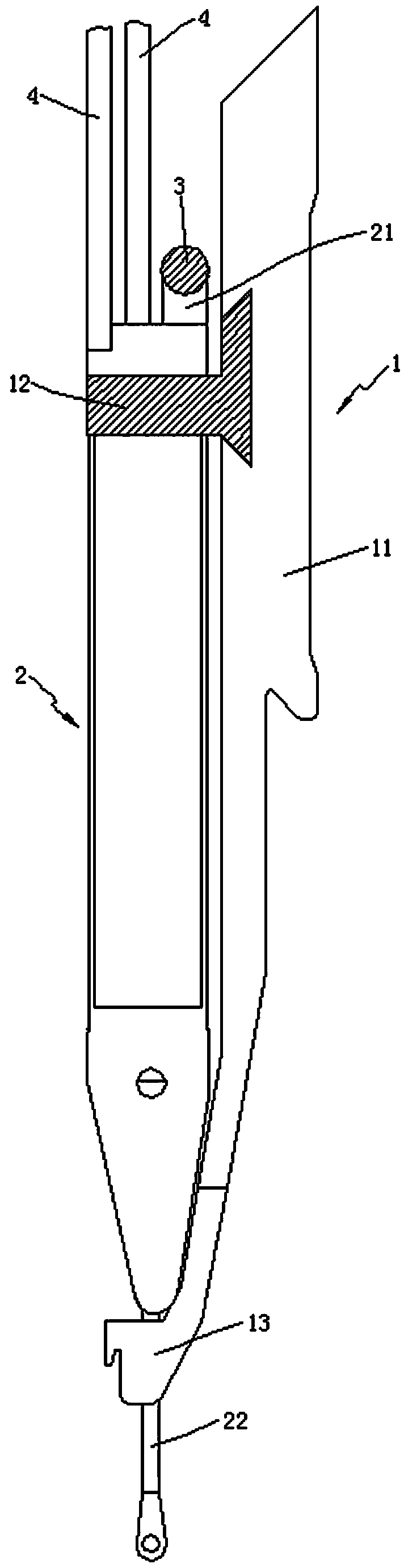 Jacquard needle piece of warp knitting machine