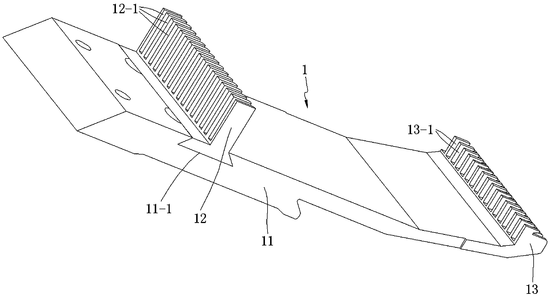 Jacquard needle piece of warp knitting machine