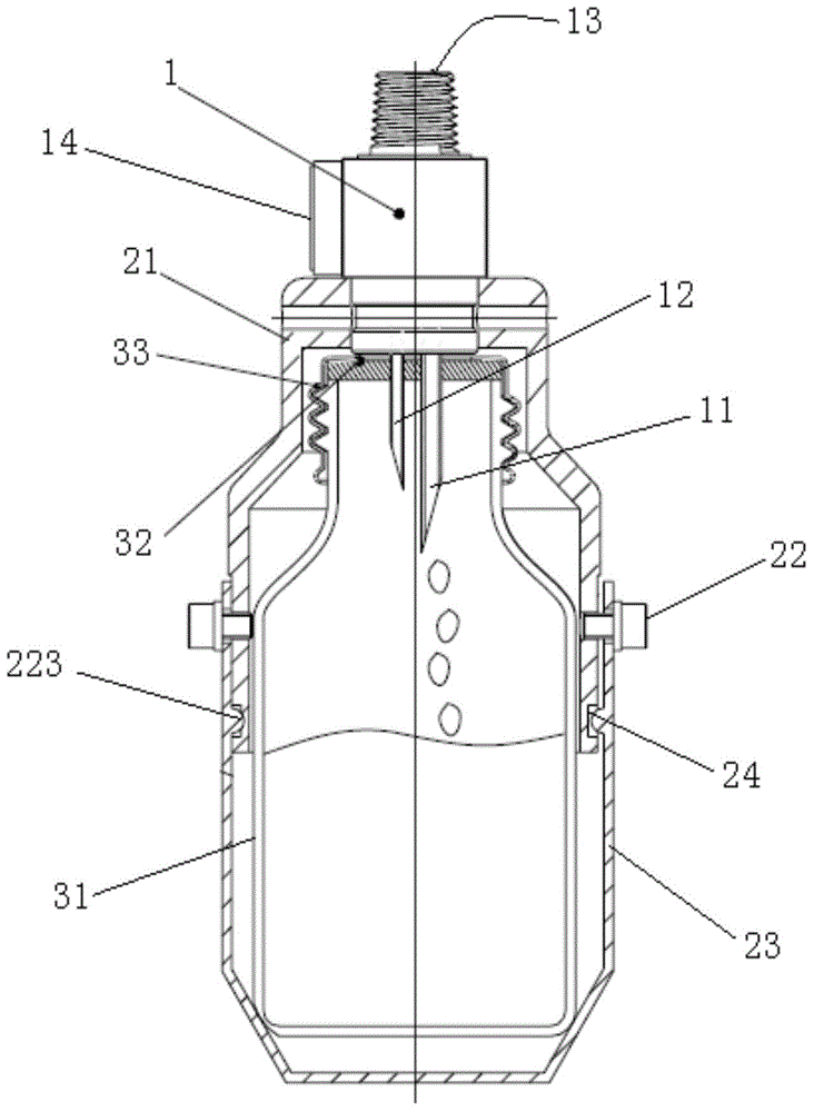 Closed sampling device