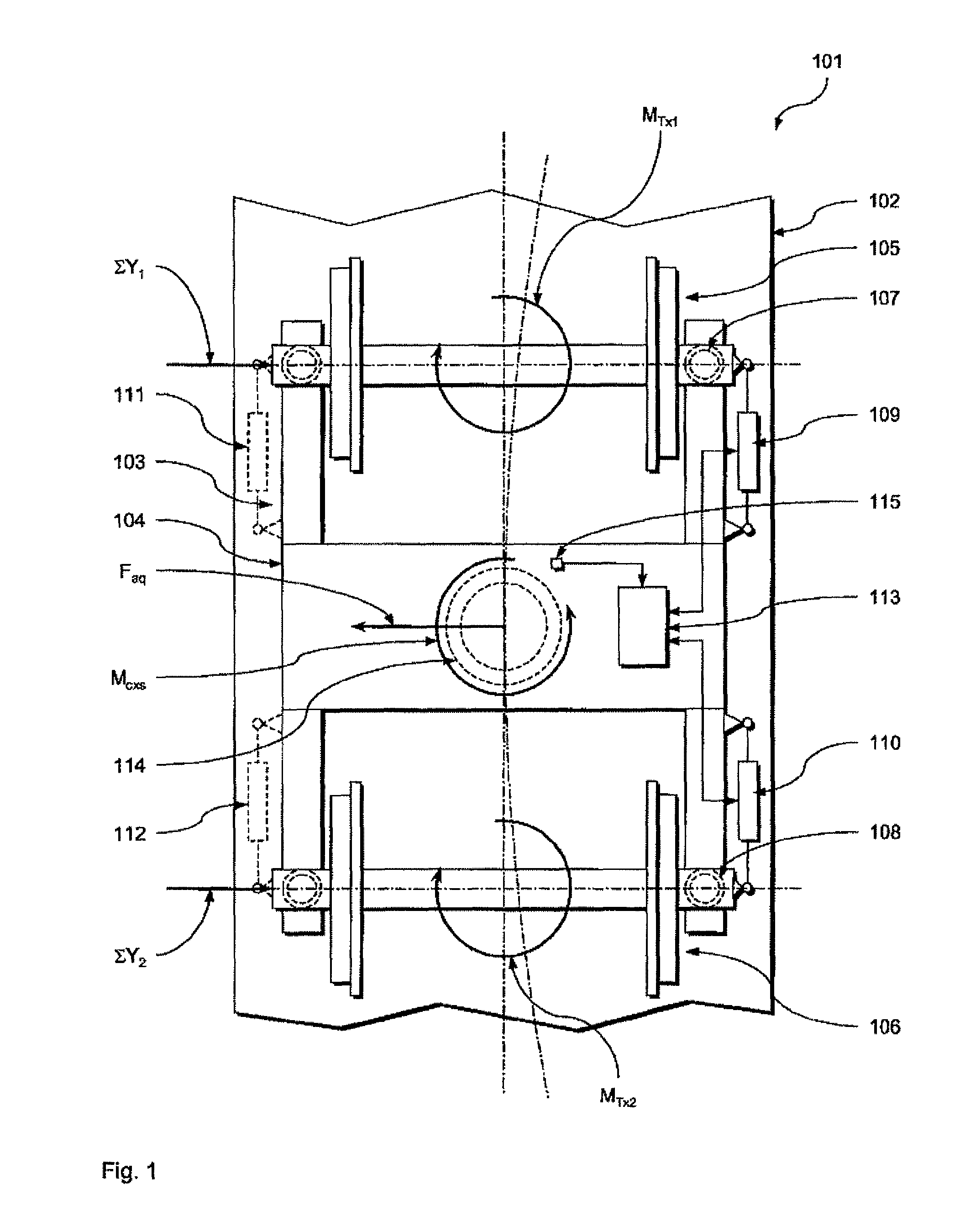 Method for controlling an active running gear of a rail vehicle