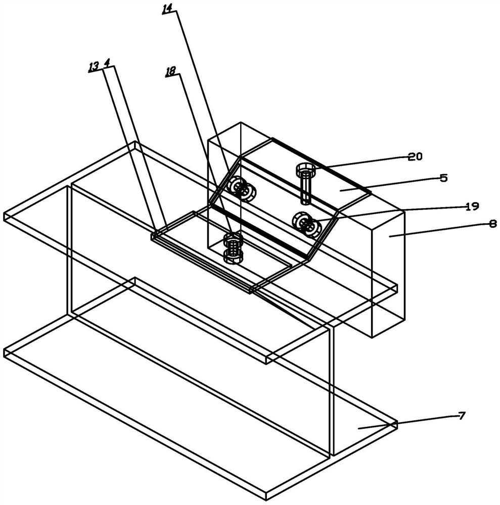 Connecting joint of fabricated steel structure and prefabricated externally-hung wall panel with damping performance